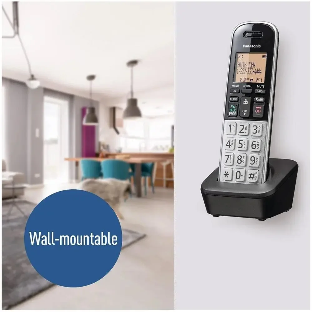 Panasonic Compact Cordless Phone with DECT 6.0, 1.6